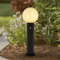 Dangan sokkellampe, hvid, 60 cm, glas, sensor^Lindby Clearance