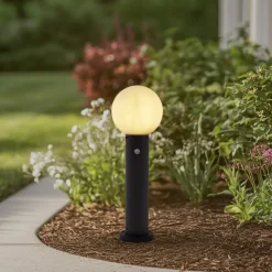 Dangan sokkellampe, hvid, 60 cm, glas, sensor^Lindby Clearance