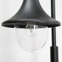 Lindby Daphne vejlampe, 120 cm, sort, metal, E27