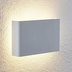 Dilip væglampe af stål, hvid^Lindby Hot