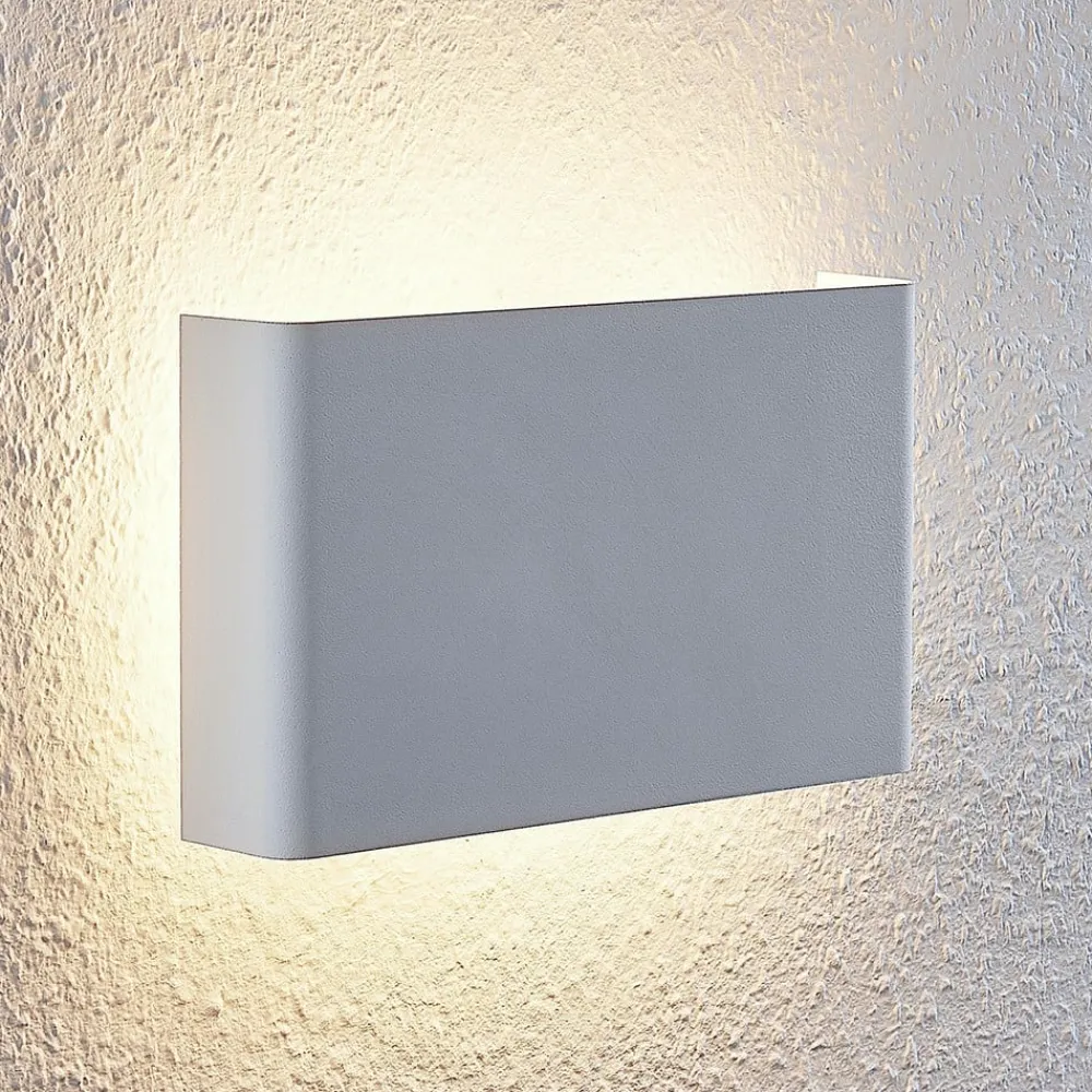 Dilip væglampe af stål, hvid^Lindby Hot