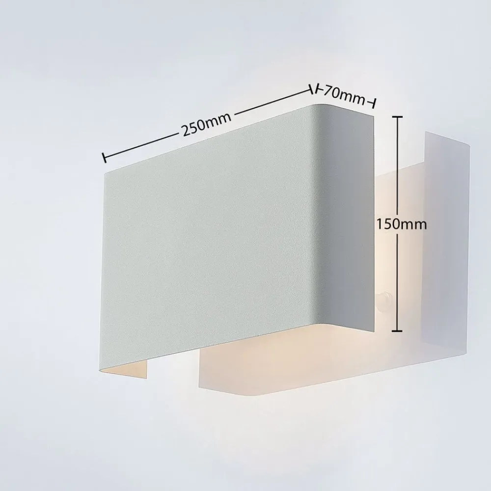 Dilip væglampe af stål, hvid^Lindby Hot