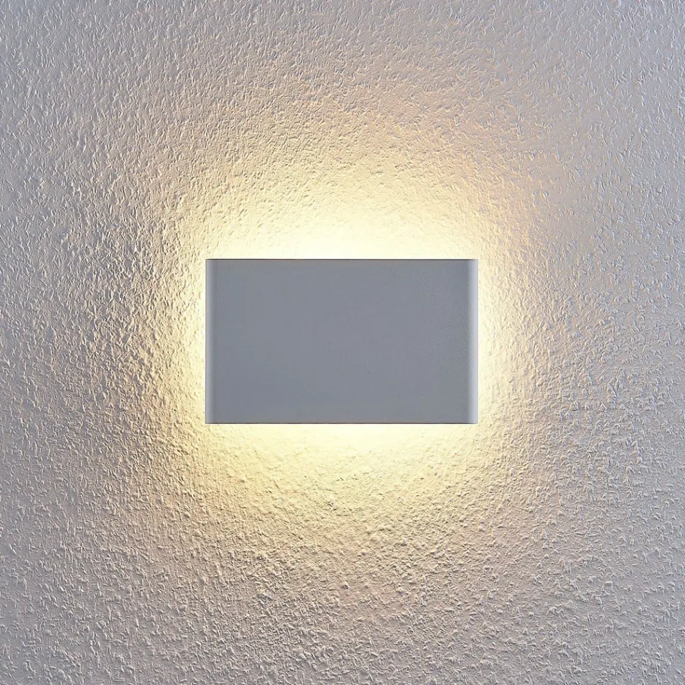 Dilip væglampe af stål, hvid^Lindby Hot