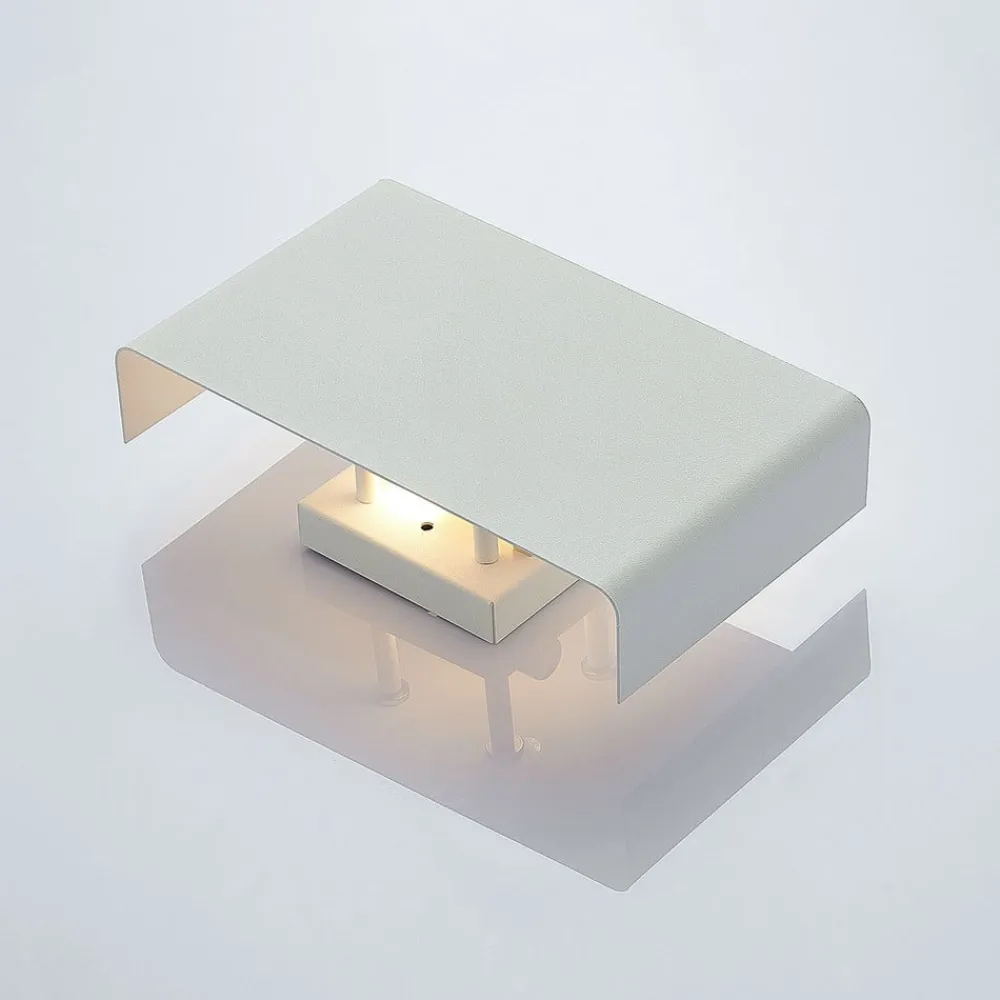 Dilip væglampe af stål, hvid^Lindby Hot