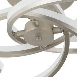 Lindby Divalis LED-loftlampe, stepdim, nikkel