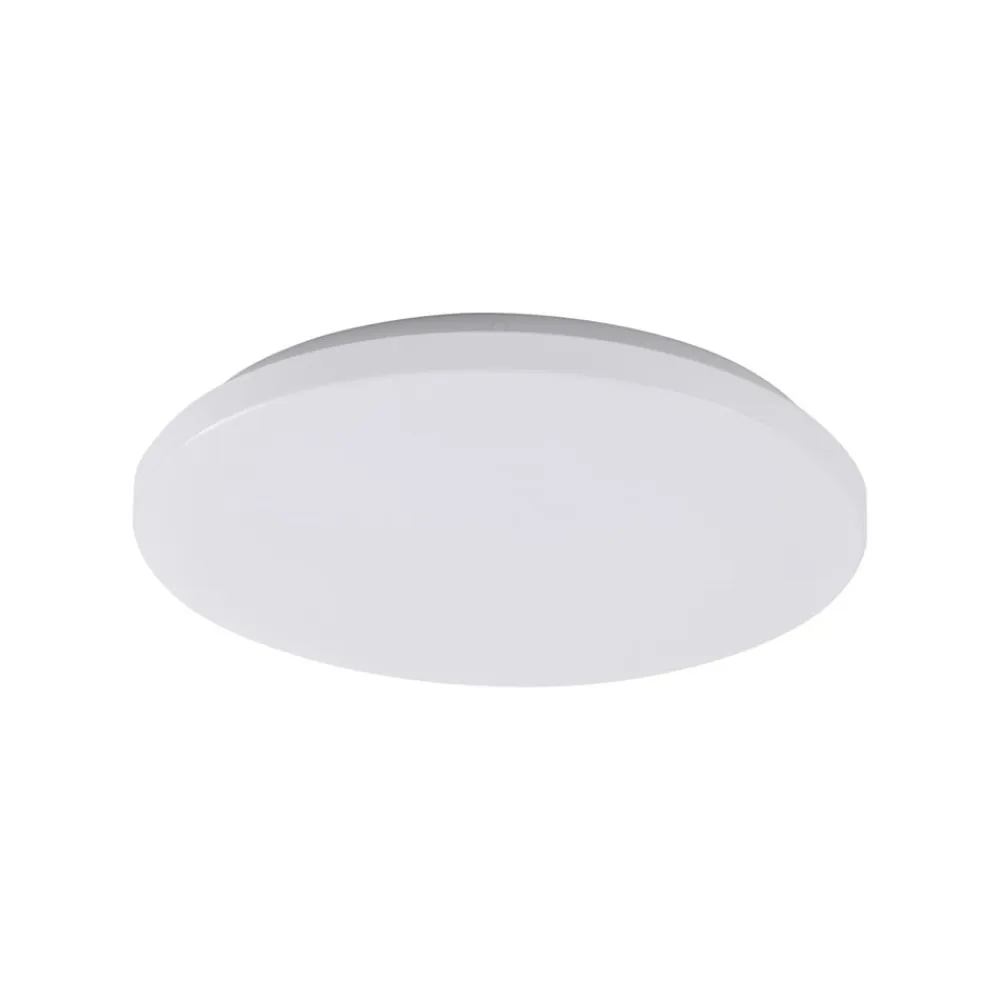 Lindby Doki LED udendørs loftslampe, 34 cm, hvid, plast