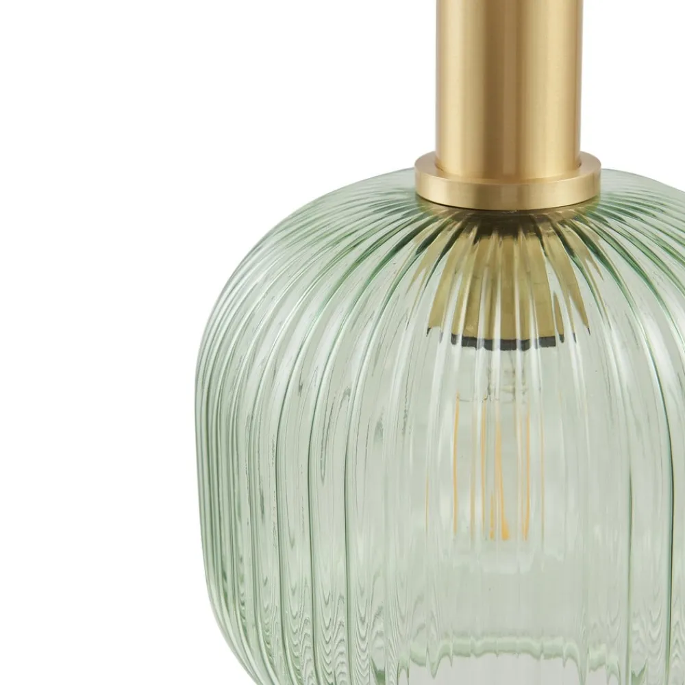 Lindby Pendellamper|Pendellamper>Doroteo hængelampe, 3 lyskilder, grøn/amber/grå, glas