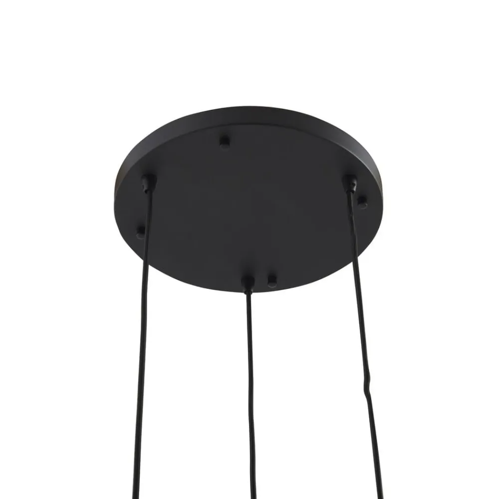 Lindby Pendellamper|Pendellamper>Doroteo hængelampe, 3 lyskilder, grøn/amber/grå, glas