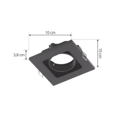 downlight Thorid, sort, 10 x 10 cm, sæt med 10, GU10^Lindby Discount