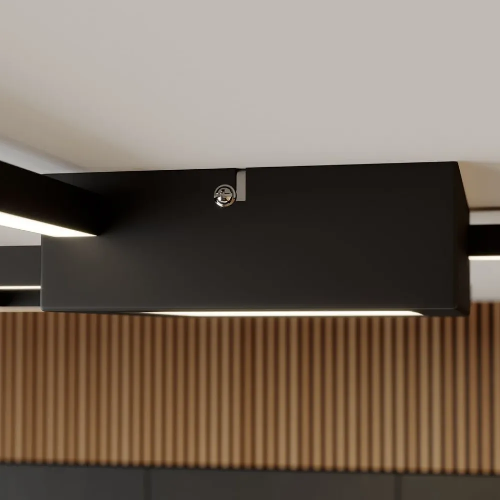 Lindby Duetto LED-loftlampe, antracit 28 W