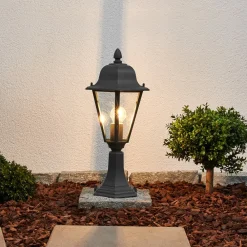 Lindby Terrassebelysning|Sokkellamper>Edana sokkellampe, 52 cm, antracit, E27, IP44