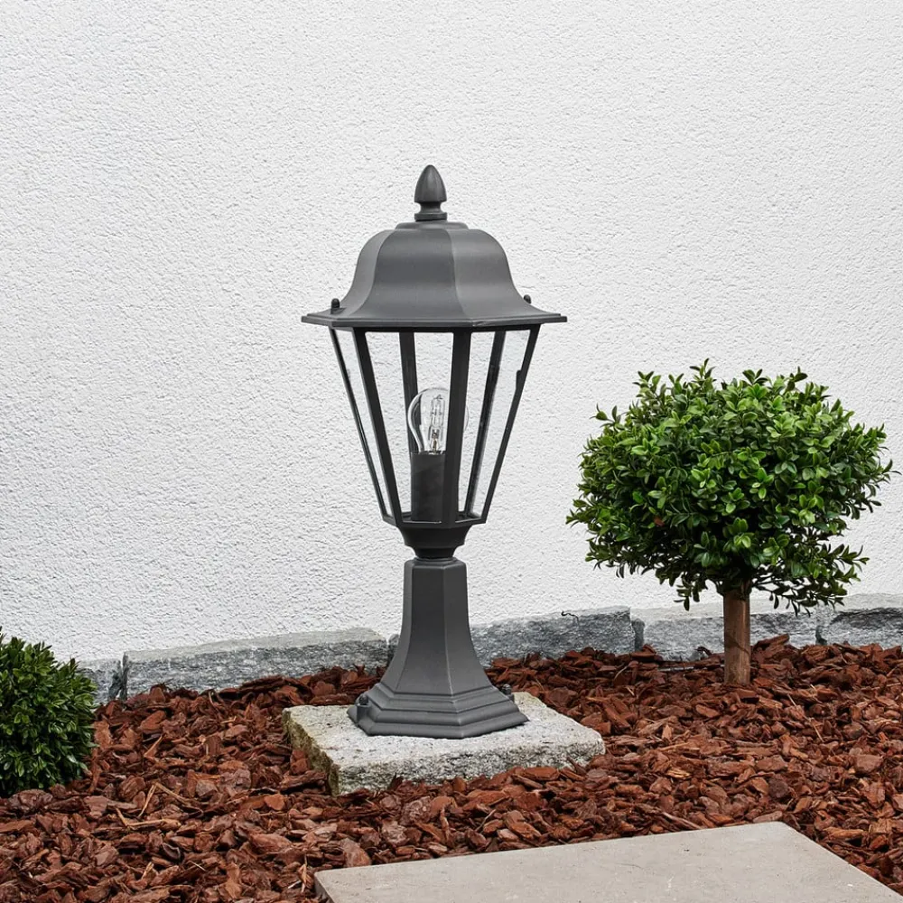 Lindby Terrassebelysning|Sokkellamper>Edana sokkellampe, 52 cm, antracit, E27, IP44