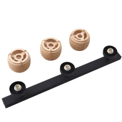 Lindby Ediz loftslampe, 3-lys, GU10, træ, 73 cm lang