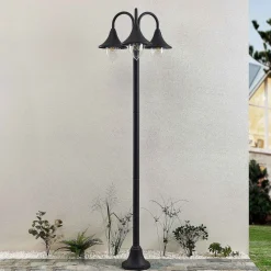 Lindby Edric lygtepæl, højde 215 cm, antracit, aluminium