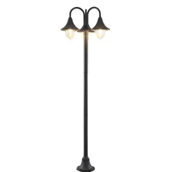 Lindby Edric lygtepæl, højde 215 cm, antracit, aluminium