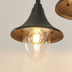 Lindby Edric lygtepæl, højde 215 cm, antracit, aluminium