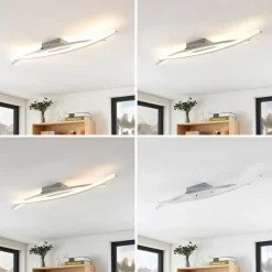 Lindby Elarit LED-loftlampe, forkromet