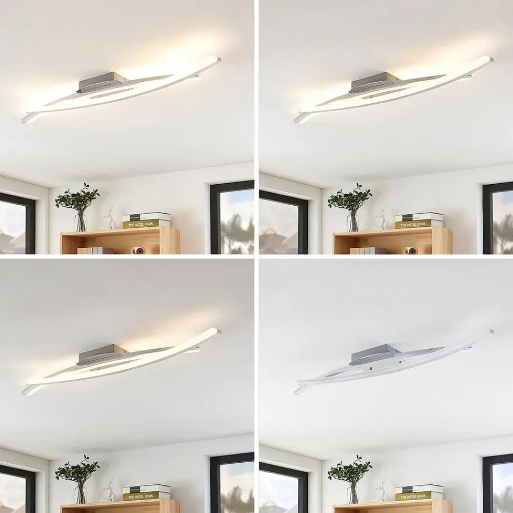 Lindby Elarit LED-loftlampe, forkromet