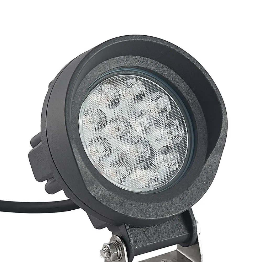 Lindby Udendørs Spot|Væglamper>Emar LED-spot med jordspyd i mørkegråt