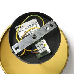 Emilienne loftlampe, sort/guld, metal, Ø 60 cm^Lindby