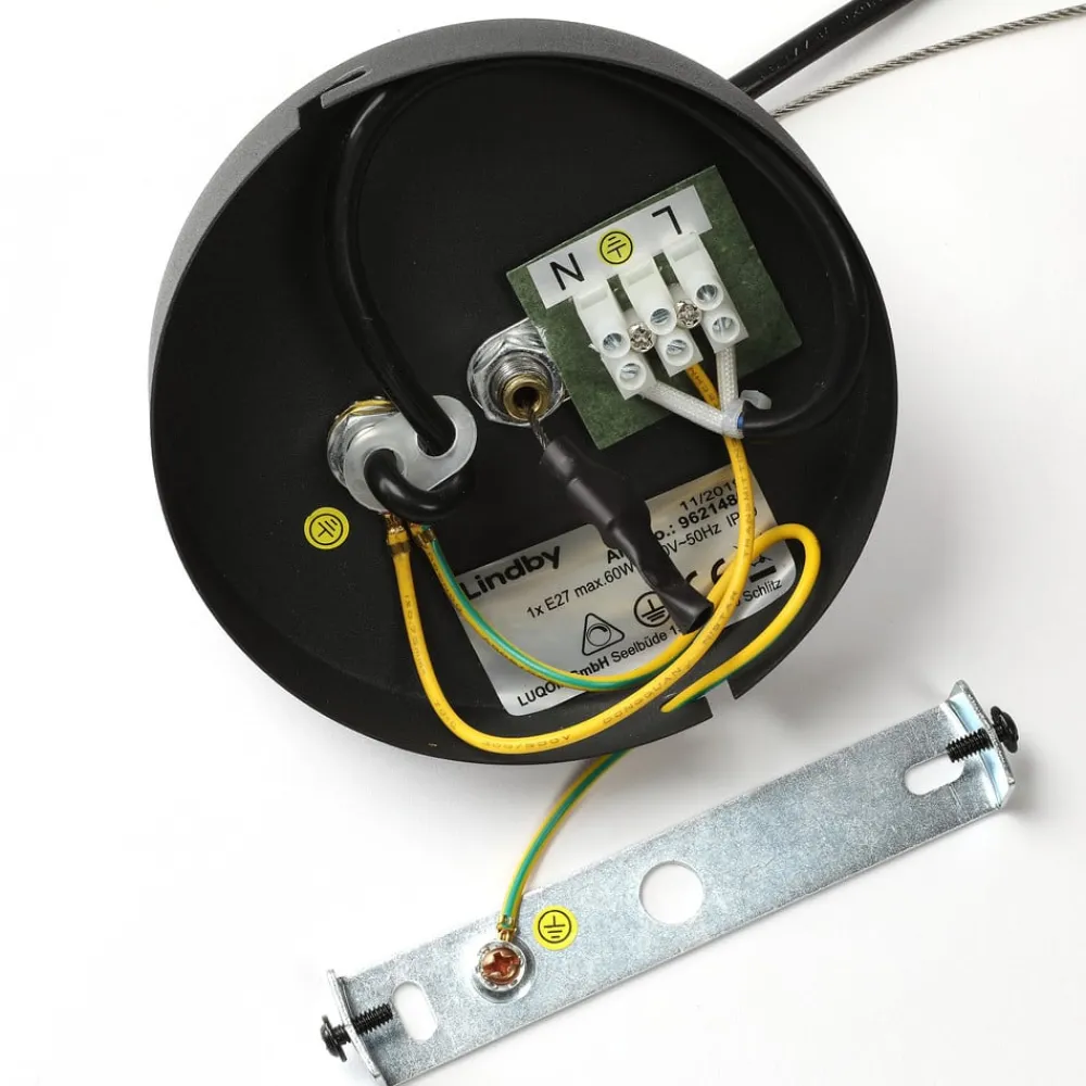 Lindby Pendellamper|Pendellamper>Emilienne pendellampe, sort, guldfarvet, Ø 60 cm