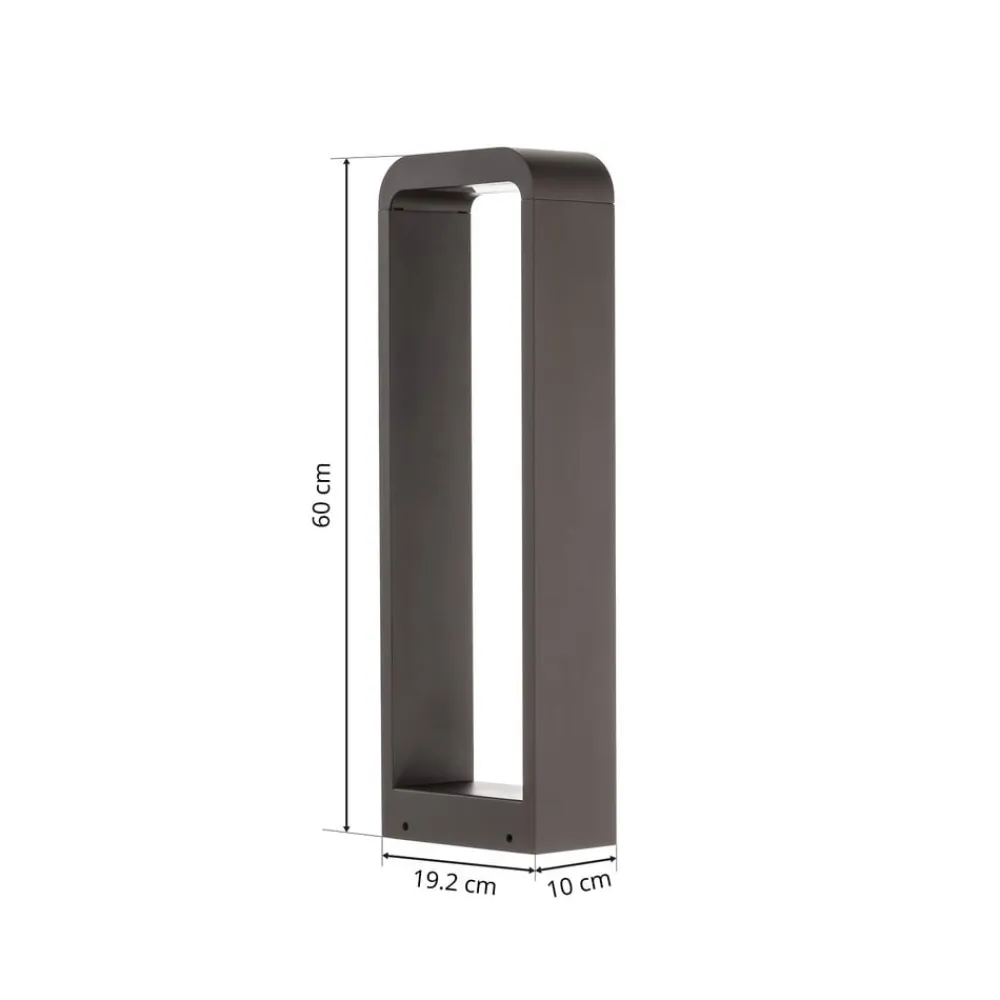 Lindby Terrassebelysning|Gadebelysning>Emima LED-gadelampe, 60 cm, antracit, aluminium