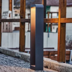 Emima LED-gadelampe, 80 cm, antracit, aluminium^Lindby Outlet