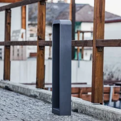 Emima LED-gadelampe, 80 cm, antracit, aluminium^Lindby Outlet