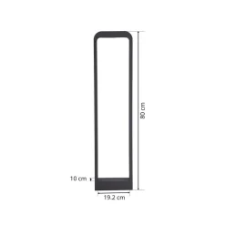 Emima LED-gadelampe, 80 cm, antracit, aluminium^Lindby Outlet