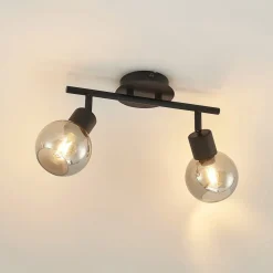 Lindby Eridia loftspot, sort, 2 lyskilder