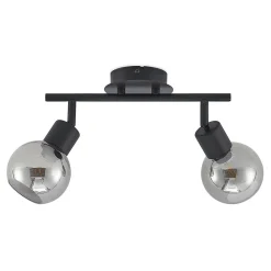 Lindby Eridia loftspot, sort, 2 lyskilder