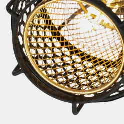 Eudoria loftlampe, 3 lyskilder, sort/guld^Lindby Discount