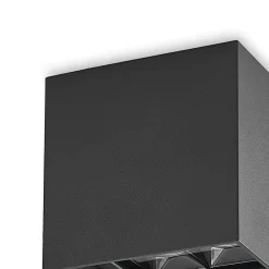 Lindby Eveta LED-loftlampe, 10 cm, antracit, aluminium, IP65