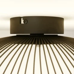 Fabronia loftlampe, sort/hvid, glas, kugle, E27^Lindby Best