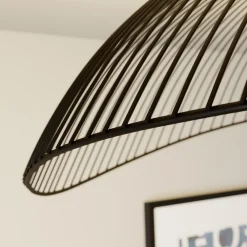 Fabronia loftlampe, sort/hvid, glas, kugle, E27^Lindby Best