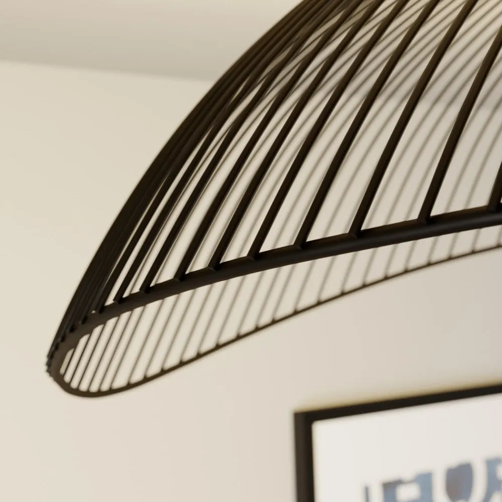 Fabronia loftlampe, sort/hvid, glas, kugle, E27^Lindby Best