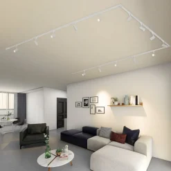 1-faset skinnesystem Linaro, GU10, 14 lyskilde, hvid^Lindby Sale