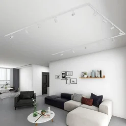 1-faset skinnesystem Linaro, GU10, 14 lyskilde, hvid^Lindby Sale