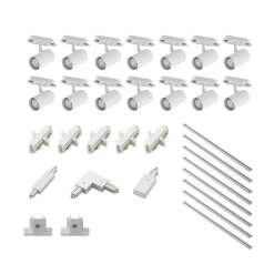 1-faset skinnesystem Linaro, GU10, 14 lyskilde, hvid^Lindby Sale