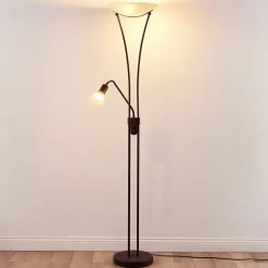 Felicia uplight med læselampe, rust^Lindby Outlet