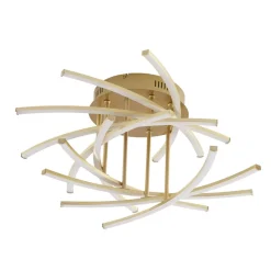 Lindby Flakira LED-loftlampe, 10 lk, antik messing