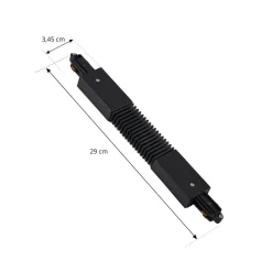 Flex-stik Linaro, sort, 1-faset system^Lindby Outlet