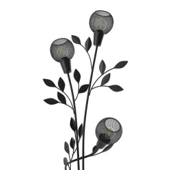 Florentine gulvlampe Kanye, 160 cm, sort, 3 lyskilder.^Lindby