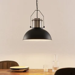 Lindby Pendellamper|Pendellamper>Freitjof hængelampe, sort/mat nikkel