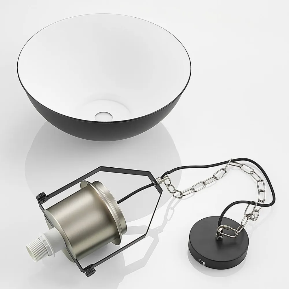 Lindby Pendellamper|Pendellamper>Freitjof hængelampe, sort/mat nikkel