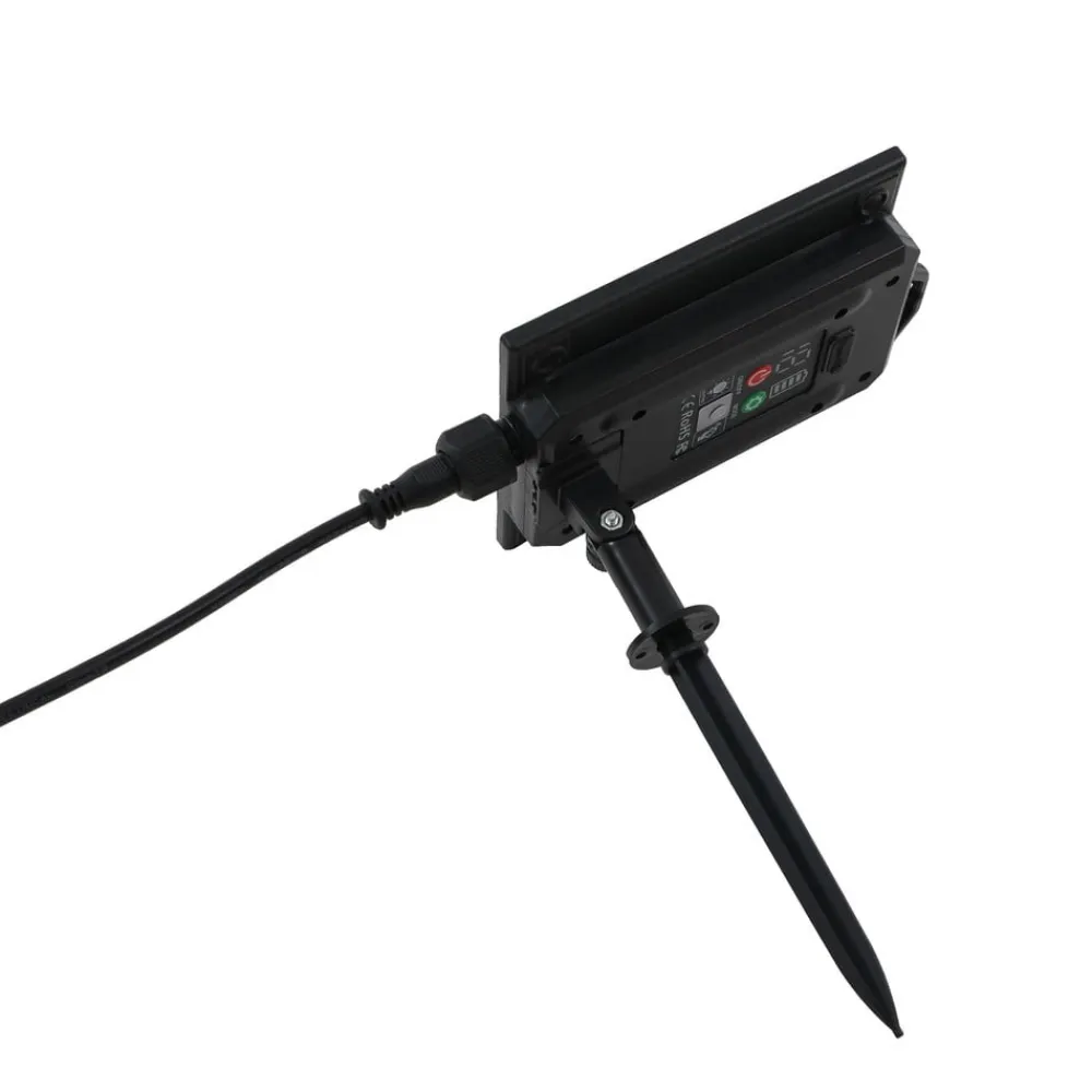 Lindby Freydis LED-solcellelampe, sort, aluminium, 2.000 K