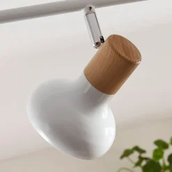 Lindby Fridolin loftspot, 70 cm, 4 lyskilder, hvid, metal