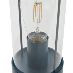 genopladelig bordlampe Yvette, blå, IP44, touchdæmper^Lindby Best