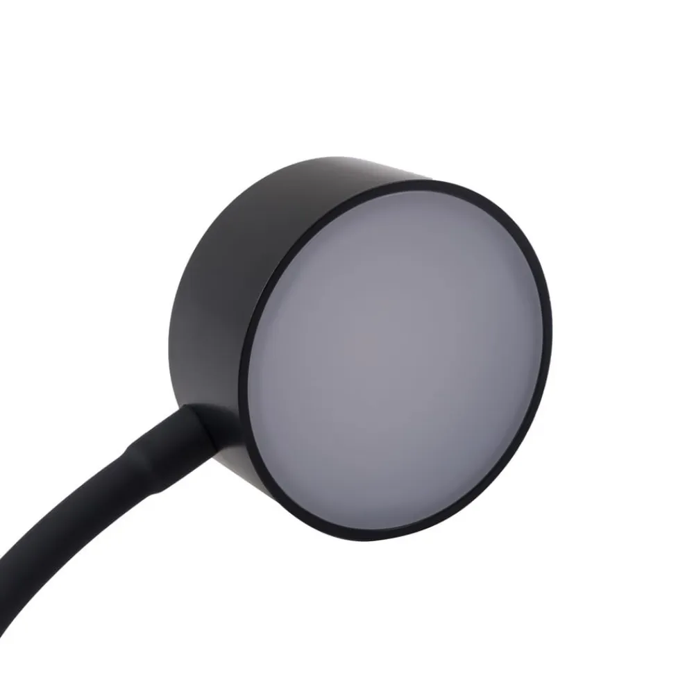 Lindby genopladelig klemmelampe Maori, sort, metal, CCT