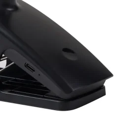 Lindby genopladelig klemmelampe Maori, sort, metal, CCT